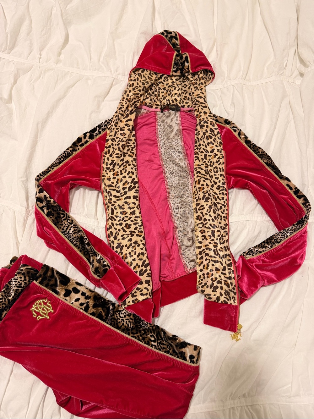 Roberto Cavalli Gym velour track suit